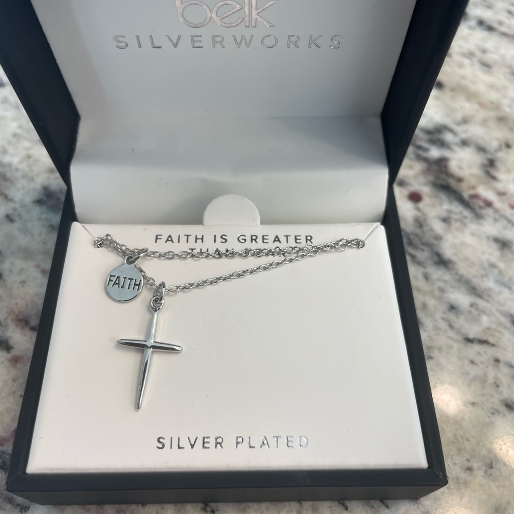 Belk Silverworks Faith Necklace
